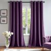 MIULEE Black Out Velvet Curtains 96 Inch Length for Room Darkening Long Blackout Curtains with Grommet Top for Bedroom/Living Room Light Blocking Thermal Insulating Soundproof Set of 2， Black(Purple)