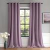 MIULEE Black Out Velvet Curtains 96 Inch Length for Room Darkening Long Blackout Curtains with Grommet Top for Bedroom/Living Room Light Blocking Thermal Insulating Soundproof Set of 2， Black(Lavender)