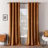 MIULEE Black Out Velvet Curtains 96 Inch Length for Room Darkening Long Blackout Curtains with Grommet Top for Bedroom/Living Room Light Blocking Thermal Insulating Soundproof Set of 2， Black(Gold Brown)