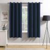 MIULEE Black Out Velvet Curtains 96 Inch Length for Room Darkening Long Blackout Curtains with Grommet Top for Bedroom/Living Room Light Blocking Thermal Insulating Soundproof Set of 2， Black(Royal Blue)