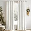 MIULEE Black Out Velvet Curtains 96 Inch Length for Room Darkening Long Blackout Curtains with Grommet Top for Bedroom/Living Room Light Blocking Thermal Insulating Soundproof Set of 2， Black(Pure White)