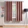 MIULEE Black Out Velvet Curtains 96 Inch Length for Room Darkening Long Blackout Curtains with Grommet Top for Bedroom/Living Room Light Blocking Thermal Insulating Soundproof Set of 2， Black(Dusty Rose)
