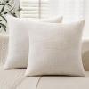 MIULEE Burlap Linen Christmas Throw Pillow Covers 18×18 Inch Set of 2 Dark Green Decorative Pillows Modern Farmhouse Cushion Covers for Outdoor Couch Sofa Bedroom Livingroom Home Decor(Cream White)