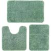 MIULEE Burnt Orange Bathroom Rugs Sets 3 Piece Including U Shaped Toilet Rug – Soft Absorbent Bath Mats Set with Non Slip Rubber Backside, Machine Washable – 20″x30″+16″x24″+U 20″x24″(Sage Green)