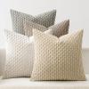 MIULEE Burnt Orange Throw Pillow Covers Soft Couch Decorative Set of 4 Boho Striped Cushion Covers Corduroy Pillowcase Farmhouse Home Decor for Couch Bed Sofa Living Room 18×18 Inch Yellow Orange(Neutral Harmony)