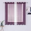MIULEE Christmas 2 Panels Solid Color Red Sheer Curtains 84 Inch Length Set Elegant Grommet Light Filtering Window Voile Panels/Drapes/Treatment for Bedroom Living Room W54 x L84 Inch, Haute Red(Plum Purple)
