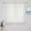 MIULEE Christmas 2 Panels Solid Color Red Sheer Curtains 84 Inch Length Set Elegant Grommet Light Filtering Window Voile Panels/Drapes/Treatment for Bedroom Living Room W54 x L84 Inch, Haute Red(Ivory)