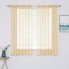 MIULEE Christmas 2 Panels Solid Color Red Sheer Curtains 84 Inch Length Set Elegant Grommet Light Filtering Window Voile Panels/Drapes/Treatment for Bedroom Living Room W54 x L84 Inch, Haute Red(Cream Beige)