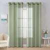 MIULEE Christmas 2 Panels Solid Color Red Sheer Curtains 84 Inch Length Set Elegant Grommet Light Filtering Window Voile Panels/Drapes/Treatment for Bedroom Living Room W54 x L84 Inch, Haute Red(Sage Green)