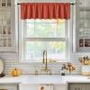 MIULEE Christmas Blackout Window Valance for Bedroom Kitchen Bathroom Living Room Darkening Rod Pocket Curtain Valance, Thermal Insulated Window Treatment 1 Panel, 52 x 18 Inches, Hunter Green(Burnt Orange)