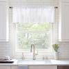 MIULEE Christmas Half Window Sheer Curtain Valance, Extra Wide Rod Pocket Voile Drape for Kitchen Cafe Bathroom Small Window One Panel 60 x 18 Inch Haute Red(White)