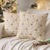 MIULEE Christmas Pillow Covers 18×18 Inch Set of 2, Beige Christmas Tree Plush Faux Fur Pillowcases Soft Decorative Throw Pillow Cases for Couch Sofa Living Room Winter Xmas Holiday Home Decor(Beige)