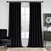 MIULEE Christmas Velvet Curtains 96 Inches Long 2 Panels Set for Bedroom, Pinch Pleat Back Tab Thermal Insulated Living Room Darkening Drapes Pleated Blackout Floor to Ceiling Curtain with Hooks, Red(Black)