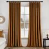 MIULEE Christmas Velvet Curtains 96 Inches Long 2 Panels Set for Bedroom, Pinch Pleat Back Tab Thermal Insulated Living Room Darkening Drapes Pleated Blackout Floor to Ceiling Curtain with Hooks, Red(Golden Brown)