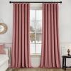MIULEE Christmas Velvet Curtains 96 Inches Long 2 Panels Set for Bedroom, Pinch Pleat Back Tab Thermal Insulated Living Room Darkening Drapes Pleated Blackout Floor to Ceiling Curtain with Hooks, Red(Dusty Rose)