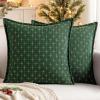 MIULEE Decorative Burlap Linen Throw Pillows Covers 18×18 Inch Christmas Olive Green Spring Vintage Couch Pillow Covers Modern Farmhouse Pillowcase Woven Textured Cushion Cases for Sofa Bed Livingroom(Army Green)