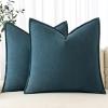 MIULEE Decorative Linen Pillow Covers 20×20 Inch Natural Beige Boho Farmhouse Neutral Christmas Couch Throw Pillows for Bed Pack of 2 Accent Modern Pillowcase Sofa Livingroom Home Decor(Blue)
