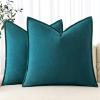 MIULEE Decorative Linen Pillow Covers 20×20 Inch Natural Beige Boho Farmhouse Neutral Christmas Couch Throw Pillows for Bed Pack of 2 Accent Modern Pillowcase Sofa Livingroom Home Decor(Teal Blue)