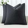 MIULEE Decorative Linen Pillow Covers 20×20 Inch Natural Beige Boho Farmhouse Neutral Christmas Couch Throw Pillows for Bed Pack of 2 Accent Modern Pillowcase Sofa Livingroom Home Decor(Dark Gray)