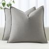 MIULEE Decorative Linen Pillow Covers 20×20 Inch Natural Beige Boho Farmhouse Neutral Christmas Couch Throw Pillows for Bed Pack of 2 Accent Modern Pillowcase Sofa Livingroom Home Decor(Light Gray)