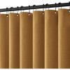 MIULEE Extra Long Linen Shower Curtain 96 Inches Long with 12 Metal Hooks Washable Beige Fabric Shower Curtain Set Waterproof Neutral Thick Cloth Shower Curtains for Bathroom Hotel Bathtub, Cream(Gold)