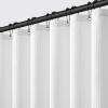 MIULEE Extra Long Waffle Weave Shower Bath Curtain 84 Inch Long with 12 Metal Hooks Modern Washable 260GSM Heavy Fabric Waterproof Thick Cloth Shower Curtains Set for Bathroom Bathtub, White(White)