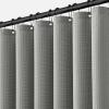 MIULEE Extra Long Waffle Weave Shower Bath Curtain 84 Inch Long with 12 Metal Hooks Modern Washable 260GSM Heavy Fabric Waterproof Thick Cloth Shower Curtains Set for Bathroom Bathtub, White(Light Grey)