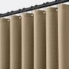 MIULEE Extra Long Waffle Weave Shower Bath Curtain 84 Inch Long with 12 Metal Hooks Modern Washable 260GSM Heavy Fabric Waterproof Thick Cloth Shower Curtains Set for Bathroom Bathtub, White(Khaki)