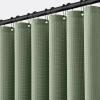 MIULEE Extra Long Waffle Weave Shower Bath Curtain 84 Inch Long with 12 Metal Hooks Modern Washable 260GSM Heavy Fabric Waterproof Thick Cloth Shower Curtains Set for Bathroom Bathtub, White(Sage Green)