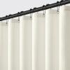 MIULEE Extra Long Waffle Weave Shower Bath Curtain 84 Inch Long with 12 Metal Hooks Modern Washable 260GSM Heavy Fabric Waterproof Thick Cloth Shower Curtains Set for Bathroom Bathtub, White(Ivory)