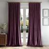 MIULEE Hot Pink Velvet Curtains 84 inches 2 Panels – Luxury Room Darkening Window Drapes for Bedroom Living Room Thermal Insulated Super Soft Blackout, Back Tab Rod Pocket Pinch Pleated, W52 x L84(Dark Purple)