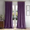 MIULEE Hot Pink Velvet Curtains 84 inches 2 Panels – Luxury Room Darkening Window Drapes for Bedroom Living Room Thermal Insulated Super Soft Blackout, Back Tab Rod Pocket Pinch Pleated, W52 x L84(Purple)