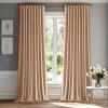 MIULEE Hot Pink Velvet Curtains 84 inches 2 Panels – Luxury Room Darkening Window Drapes for Bedroom Living Room Thermal Insulated Super Soft Blackout, Back Tab Rod Pocket Pinch Pleated, W52 x L84(Blush Beige)