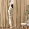MIULEE Hunter Green Privacy Sheer Curtains That Let Light in 84 Inches Long Non-See-Through Semi Sheer Curtain Light Filtering Window Curtains Christmas Drapes for Living Room Bedroom 2 Panels Set(Brown)