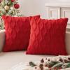 MIULEE Light Purple Throw Pillow Covers 20×20 Set of 2 Spring Decorative Farmhouse Couch Throw Pillows Boho Shells Cute Soft Plush Wool Winter Pillowcases for Bedroom Living Room Sofa(Red)