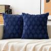 MIULEE Light Purple Throw Pillow Covers 20×20 Set of 2 Spring Decorative Farmhouse Couch Throw Pillows Boho Shells Cute Soft Plush Wool Winter Pillowcases for Bedroom Living Room Sofa(Dark Blue)