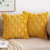 MIULEE Light Purple Throw Pillow Covers 20×20 Set of 2 Spring Decorative Farmhouse Couch Throw Pillows Boho Shells Cute Soft Plush Wool Winter Pillowcases for Bedroom Living Room Sofa(Mustard Yellow)