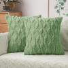 MIULEE Light Purple Throw Pillow Covers 20×20 Set of 2 Spring Decorative Farmhouse Couch Throw Pillows Boho Shells Cute Soft Plush Wool Winter Pillowcases for Bedroom Living Room Sofa(Sage Green)
