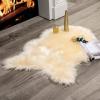MIULEE Luxury Soft Fluffy Area Rug 3×5 Feet, Faux Fur Sheepskin Rug Decorative Plush Shaggy Carpet for Christmas Decor Bedside Sofa Floor Nursery, White(Light Yellow)