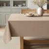 MIULEE Natural Linen Polyester Tablecloth 60×84 Inch Rectangle Table Cloth Waterproof,Stain Resistant & Wrinkle Resistant for Dining Party Wedding(Brown)