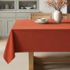MIULEE Natural Linen Polyester Tablecloth 60×84 Inch Rectangle Table Cloth Waterproof,Stain Resistant & Wrinkle Resistant for Dining Party Wedding(Burnt Orange)