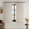 MIULEE Natural Pinch Pleated 100% Blackout Linen Curtains 96 Inch Length 2 Panels Set, Black Out Memory Trained Pleat Curtains Light Blocking Room Darkening Drapes for Bedroom Living Room Window(Beige)