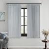 MIULEE Natural Pinch Pleated 100% Blackout Linen Curtains 96 Inch Length 2 Panels Set, Black Out Memory Trained Pleat Curtains Light Blocking Room Darkening Drapes for Bedroom Living Room Window(Grayish Blue)