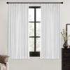 MIULEE Natural Pinch Pleated 100% Blackout Linen Curtains 96 Inch Length 2 Panels Set, Black Out Memory Trained Pleat Curtains Light Blocking Room Darkening Drapes for Bedroom Living Room Window(White)