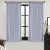 MIULEE Natural Pinch Pleated 100% Blackout Linen Curtains 96 Inch Length 2 Panels Set, Black Out Memory Trained Pleat Curtains Light Blocking Room Darkening Drapes for Bedroom Living Room Window(Chambray Blue)