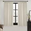 MIULEE Natural Pinch Pleated 100% Blackout Linen Curtains 96 Inch Length 2 Panels Set, Black Out Memory Trained Pleat Curtains Light Blocking Room Darkening Drapes for Bedroom Living Room Window(Linen)