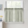 MIULEE Natural White Linen Curtains 84 Inch Length 2 Panels Set for Living Room Bedroom Semi Sheer Light Filtering Farmhouse Rod Pocket Long Soft Thick Linen Textured Window Drapes W42XL84(Sage)