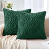 MIULEE Navy Blue Throw Pillow Covers 20×20 Inch, Soft Winter Plush Faux Wool Couch Pillow Covers Set of 2 Decorative Farmhouse Boho Throw Pillows for Sofa Living Room Bed(Dark Green)