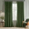 MIULEE Navy Blue Velvet Curtains 84 Inch Long Luxury Super Soft Thermal Insulated Blackout Curtains Room Darkening Drapes Rod Pocket Design for Bedroom Living Room Set of 2 Panels, W40 x L84 Inch(Olive Green)