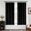 MIULEE Navy Blue Velvet Curtains 84 Inch Long Luxury Super Soft Thermal Insulated Blackout Curtains Room Darkening Drapes Rod Pocket Design for Bedroom Living Room Set of 2 Panels, W40 x L84 Inch(Black)